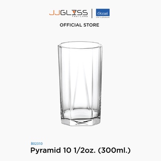 JJGLASS - B02310 แก้วพีระมิด ดริ๊งเเวร์ ทัมเบอร์ Ocean Glass Drinkware Tumbler Pyramid (300 ml.)