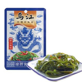 สาหร่ายดองพริก เครื่องเคียงอาหารจีน ทานคู่ได้ทุกเมนู(70 g)乌江榨菜海带丝