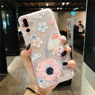 เคส OPPO A15 A93 A53 A12 A92 A31 A91 F11 Pro A1k A5 A9 2020 A5S K3 A39 A57 A7 A3S F7 F5 Youth F1S Realme C1 A71 A83 A37 F9 Case Beautiful Flower Soft Silicone Slim TPU Cover