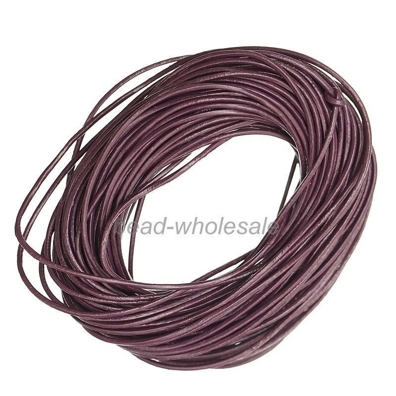 5m Fashion Real Leather Rope String Cord Necklace Charms for Jewelry Making Diy 1.0mm 1.5mm 2.0mm 3.0mm Any Color #8