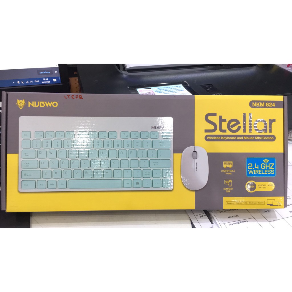 KEYBOARD & MOUSE (คีย์บอร์ดและเมาส์ไร้สาย) NUBWO MINI STELLAR (NKM-624)