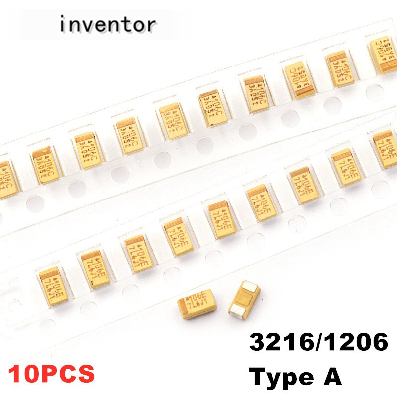ตัวเก็บประจุ Tantalum ประเภท A 47UF 10UF 22UF 1UF 2.2UF 3.3UF 4.7UF Smd 3216 ประจุ 6.3V 10V 16V 1206