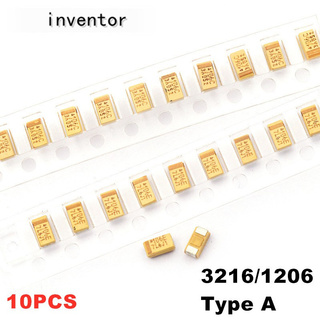 ตัวเก็บประจุ Tantalum ประเภท A 47UF 10UF 22UF 1UF 2.2UF 3.3UF 4.7UF Smd 3216 ประจุ 6.3V 10V 16V 1206 ตัวเก็บประจุ 47UF 25V 35V 10 ชิ้น