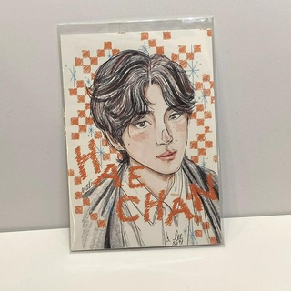 (พร้อมส่ง)   fan art  HAECHAN NCT postcard A6 โปสการ์ดแฟนอาร์ต แฮชาน ขนาด A6  ♡‧₊˚