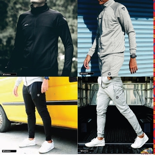 Eureka(ยูเรก้า)ชุดวอร์ม เสื้อวอร์ม ERK-SA007 กางเกงวอร์ม กางเกงจ๊อกเกอร์ Jogger Pant ERK-SP007 สีดำ สีเทา ขนาด S-3XL