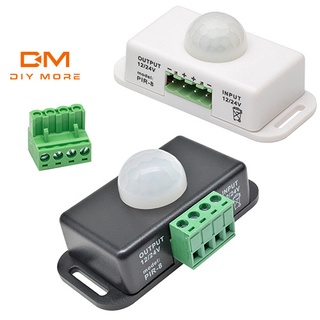 Diymore ไฟ LED 12V 24V เซนเซอร์อินฟราเรด พร้อมสวิตช์เซนเซอร์อินฟราเรด สําหรับตู้เสื้อผ้า