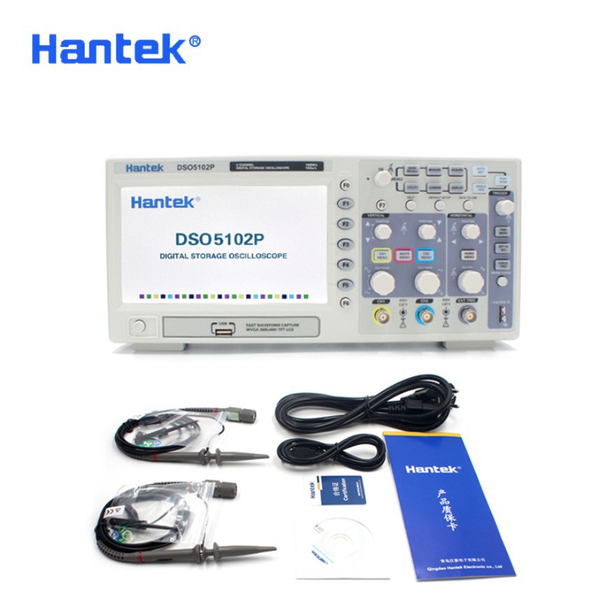 Hantek DSO5102P Oscilloscope 2CH 100MHz เครื่องวัดสัญญาณไฟฟ้า ออสซิลโลสโคป