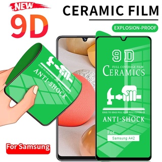 ฟิล์มกระจก Samsung Galaxy A01 A10 A10S A11 A12 A20 A20S A21S A30 A30S A31 A50 A50S A51 A70 A71 M10 M11 M21 M31 M30S M51 S20 FE S10 หมายเหตุ Note 10 Liite เต็มปกฟิล์มเซรามิกอ่อนกันรอย