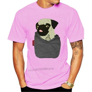 เสื้อยืด พิมพ์ลาย Fawn Pug FU Pocket Wo สําหรับผู้ชาย