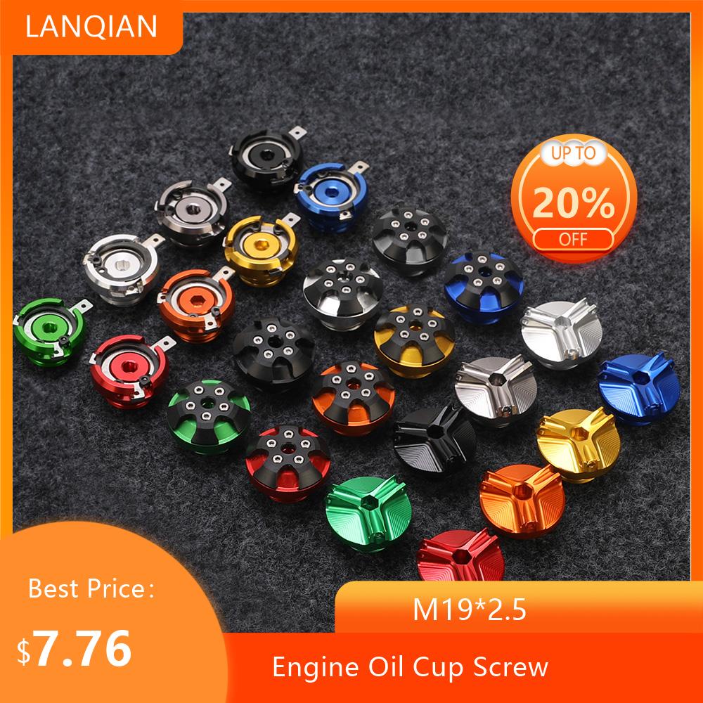 M19*2.5 Motorcycle Engine Oil Cup For Honda XL1000 XL1000V VARADERO XADV750 XADV X-ADV 750 Filter Fu