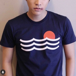 bank’s The Sea T-Shirt Cotton USA เสื้อยืดลายทะเล เสื้อยืดพิมพ์ลาย เสื้อยืดคุณภาพดี