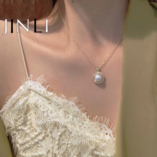 สร้อยคอแฟชั่นพร้อมจี้ไข่มุกสําหรับผู้หญิง Rhinestone