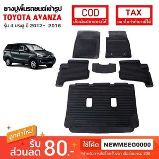 [พร้อมส่ง] ถาดยางรองพื้นรถยนต์เข้ารูป Toyota New Avanza [2012-ปัจจุบัน]