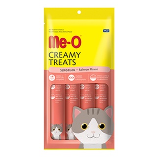 Me-O Creamy Treat ขนมแมว มีโอ 4x15g 3 ซอง รสแซลมอน (Salmon)