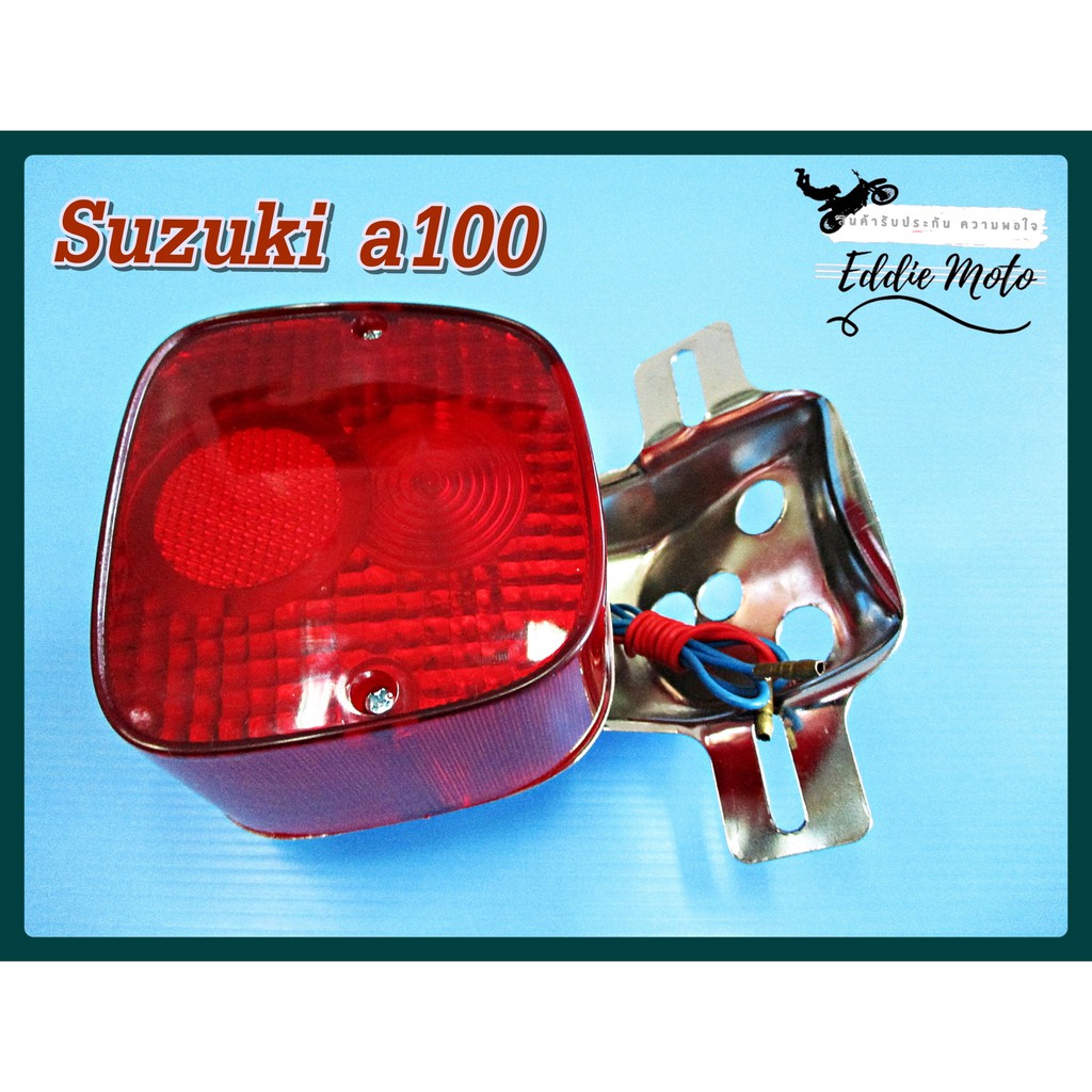 TAILLIGHT & BRACKET SET Fit For SUZUKI A100 AS100 A80 TS100 TS125 // ไฟท้าย พร้อมขายึด ครบชุด