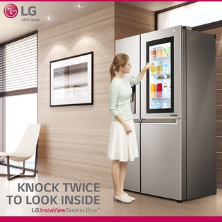 LG ตู้เย็น Side by Side 2 ประตู แบบเคาะ ขนาด 21.7 คิว รุ่น GC-X247CSAV (ชลบุรี ส่งฟรี) #2