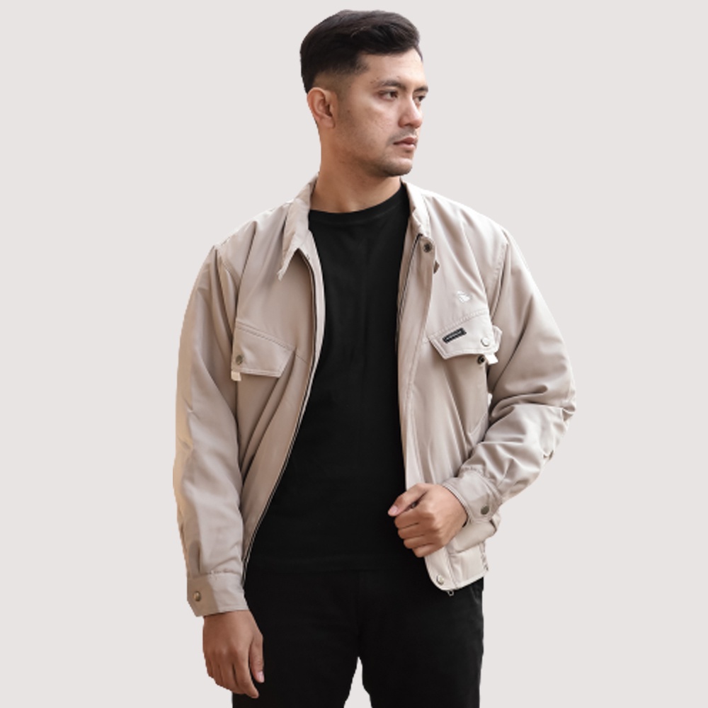 Noska Flight Jacket Pablo Cream Aero Flight Mens Motorcycle Jacket เสื้อแจ็คเก็ตลําลองผู้ชาย