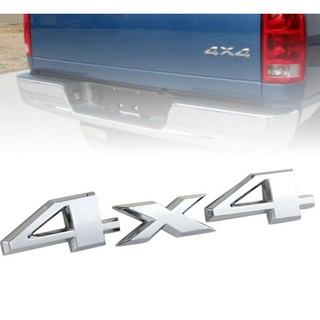 3D 4 x 4 Logo Off Road SUV Car Rear Trunk Metal Emblem โลโก ติดท้าย 4x4  งานพลาสติก