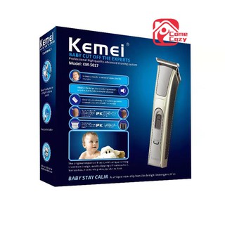 Kemei รุ่น KM-5017 ปัตตาเลี่ยนไฟฟ้าไร้สาย พร้อมที่รองหวี 4 ชิ้น ตัดแต่งทรงผม โกนหนวด เล็มเครา