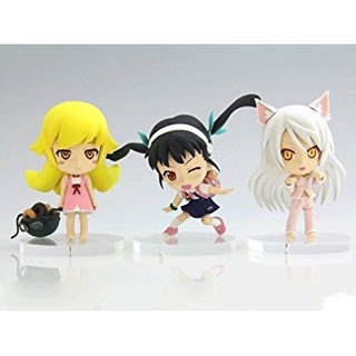 Banpresto Chibi Kyun Chara Bakemonogatari Nishio Ishin Anime เซ็ท 3 ตัว (สินค้าแท้ จากญี่ปุ่น)