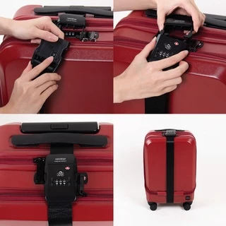 MOOF49 สายรัดกระเป๋าสกรีนชื่อตัวล็อคระบบTSA (TSA Luggage Strap)