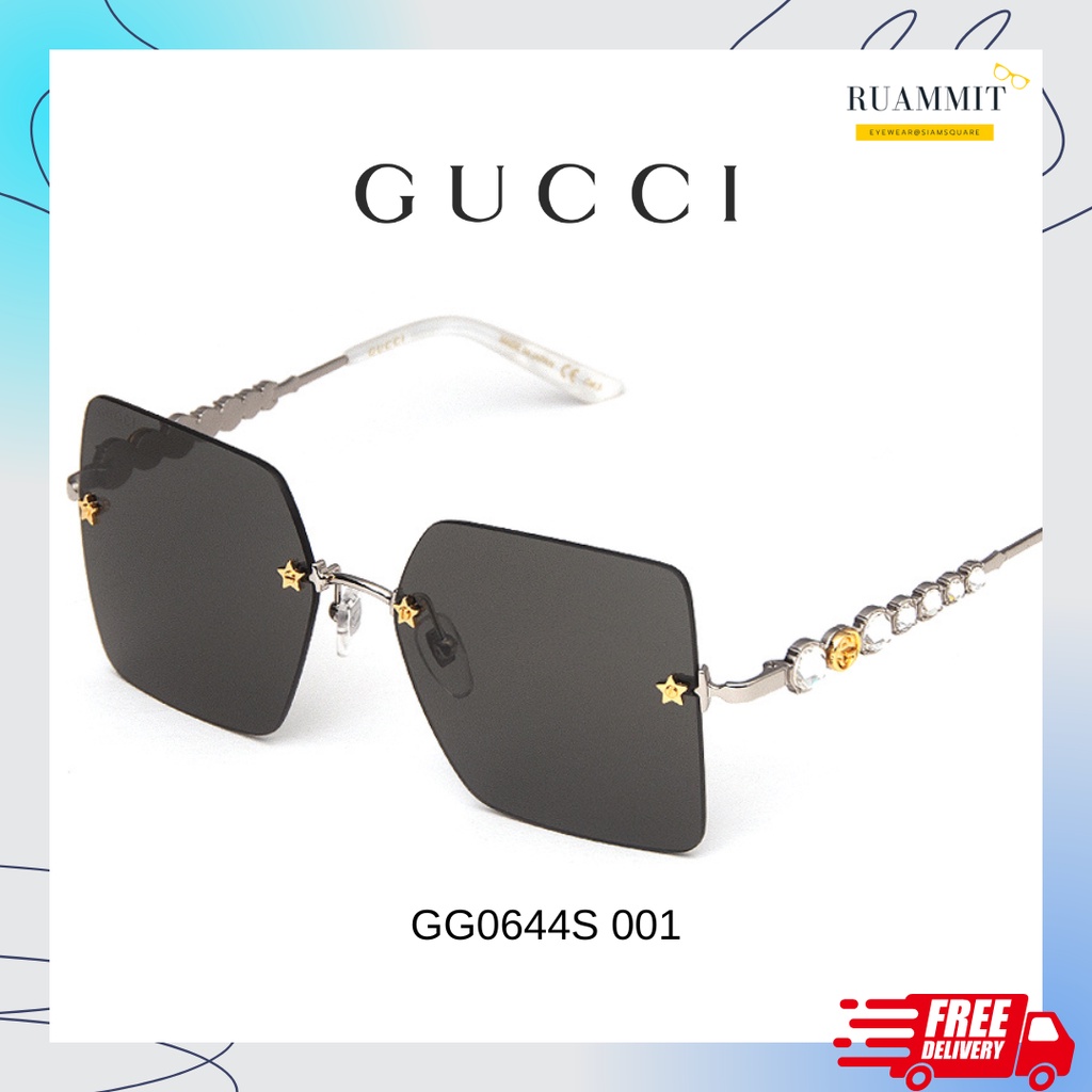 แว่นกันแดด Gucci GG0644S 001 สี BLACK / 003 สี Pink ของแท้ จัดส่งฟรี!!