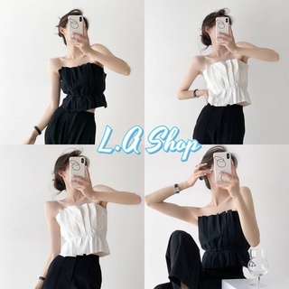 L.A Shop พร้อมส่ง เสื้อเกาะอกทรงเกาหลี เอาใจสาวๆด้วยกัน 2 สีสวยปังมาก "D17"