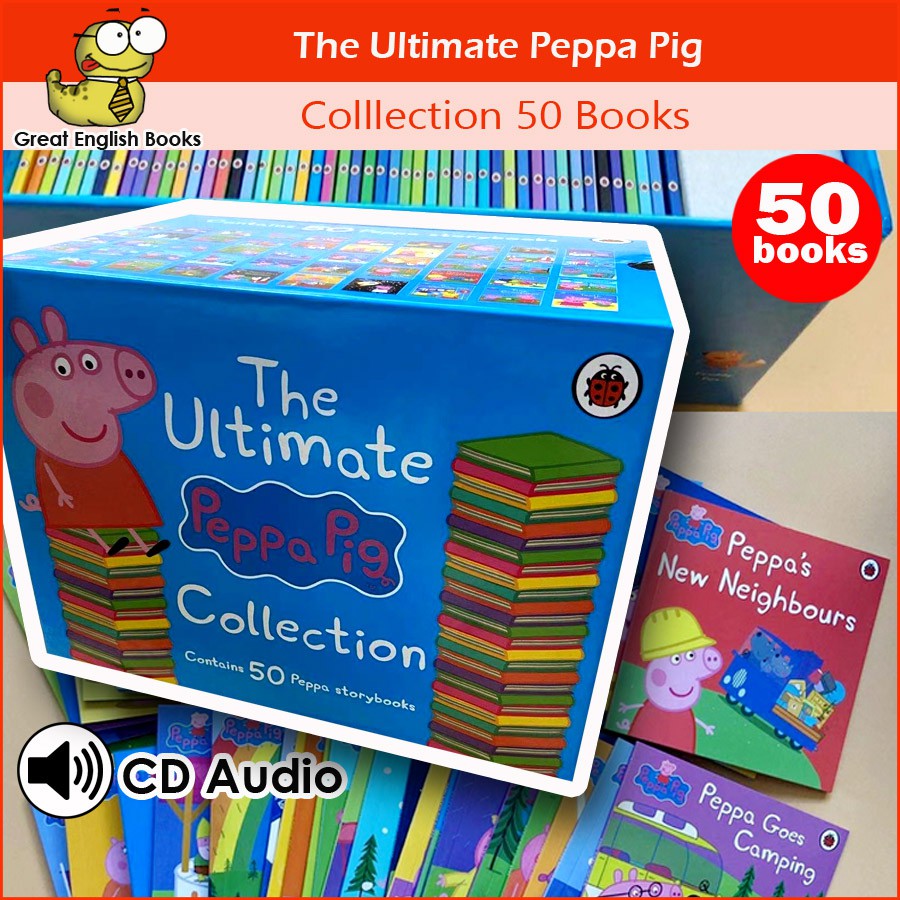 (กล่องตำหนิ Damaged Box)  The Ultimate Peppa Pig Collection 50 Collection หนังสือการ์ตูน Peppa Pig เล่มเล็ก 50เล่ม+mp3