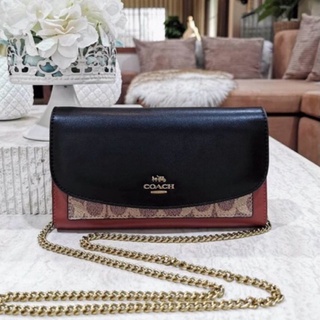 COACH FACTORY CLUTCH WITH CHAIN