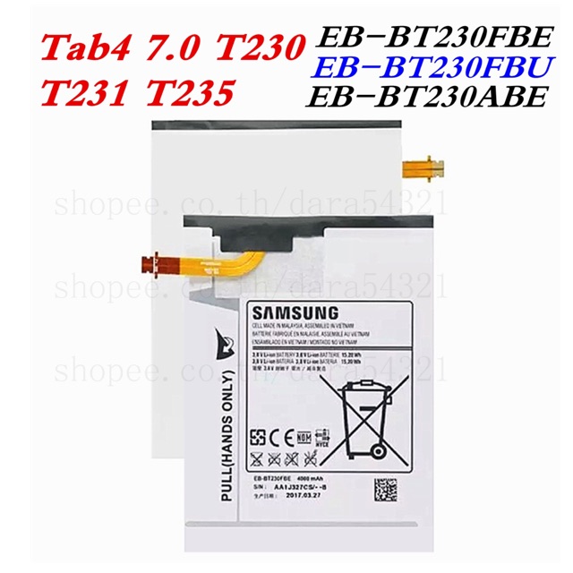 แบตเตอรี่ Samsung Tab 4 7.0 T230 T231 T235 EB-BT239ABE EB-BT239FBU EB-BT230FBE