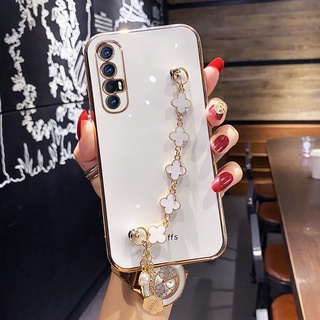 เคสโทรศัพท์มือถือ ซิลิโคนนิ่ม ลายใบโคลเวอร์สี่แฉก สําหรับ oppo reno2f 2Z reno3 reno3 pro reno reno2 renoZ reno4se