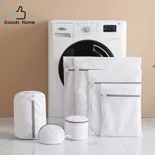 Goody Home ถุงตาข่าย แบบสี่เหลี่ยมและแบบกลมรี สำหรับใส่เสื้อผ้า ชุดชั้นในเพื่อซักในเครื่องซักผ้า