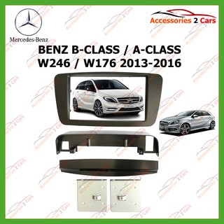 หน้ากากเครื่องเล่น BENZ B-CLASS  A-CLASS W246,W176 (2 DIN) ปี2013-2016 สำหรับเปลี่ยนวิทยุ รหัส NV-BE-017