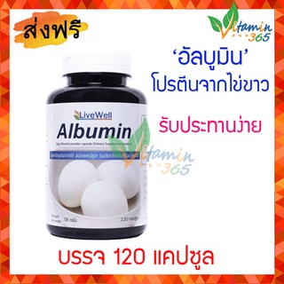 Egg Albumin (Livewell)โปรตีนไข่ขาว แบบเม็ด 120 แคปซูล