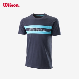 [S-5XL]ใหม่ Wilson Wilson เสื้อยืดลําลอง แขนสั้น ระบายอากาศ ความชื้น เหมาะกับการเล่นกีฬาเทนนิส แฟชั่นฤดูใบไม้ผลิ และฤดูร