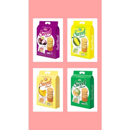 พร้อมส่ง OK sweet Biscuits ขนมปังแผ่นบางหลากหลายรสชาติ ขนาด 300 กรัม คุ้มจุใจ
