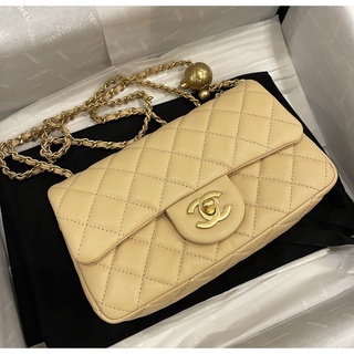 Newwwww chanel mini 8" adjustable beige 22c