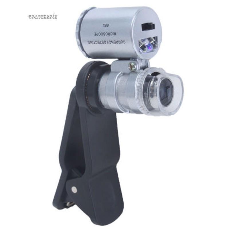 New Fashion♠♣♥♦60X Univesal Zoom Smart phone Microscope Lens♠♣♥♦ LED Magnifier Micro Camera