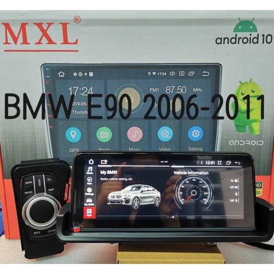 เครื่องเล่นระบบ Android ตรงรุ่น BMW E90 ปี06-11 ใหม่ล่าสุด MXL​ 10.25"/Android V:12