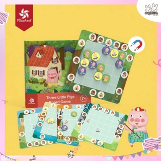 Logic game - Three little pigs การ์ดเกมสำหรับเด็ก เหมาะสำหรับเป็นของเล่นเด็กเสริมพัฒนาการ