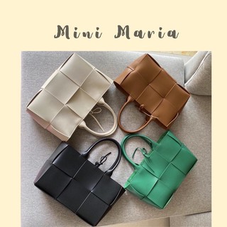 กระเป๋าหนังแท้ mini maria สีน้ำตาล