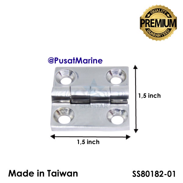 SS802-01 SEASTAR - BUTT HINGE 1-1/2"X1-1/2"
