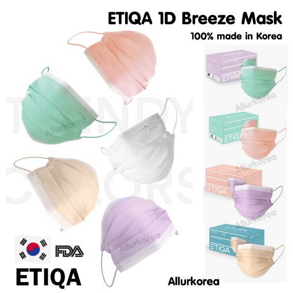 หน้ากากอนามัย ETIQA Breeze Mask KC-Certified 4 สี