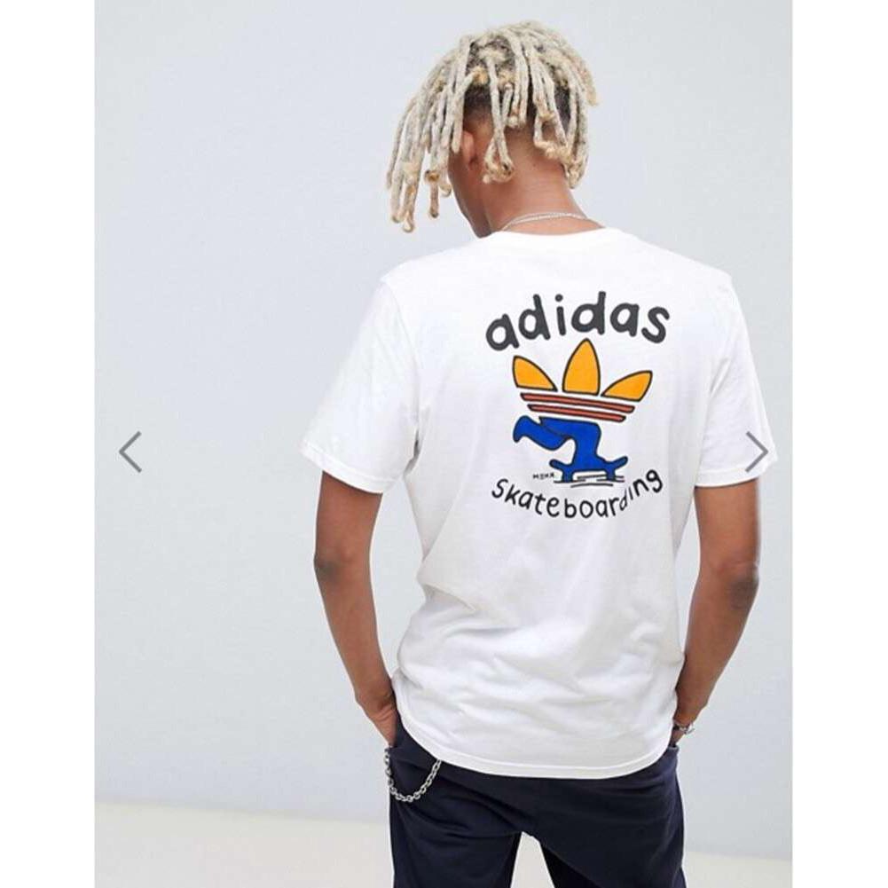 Original Adidas mens short sleeve tshirt black white tee 2019 men sports