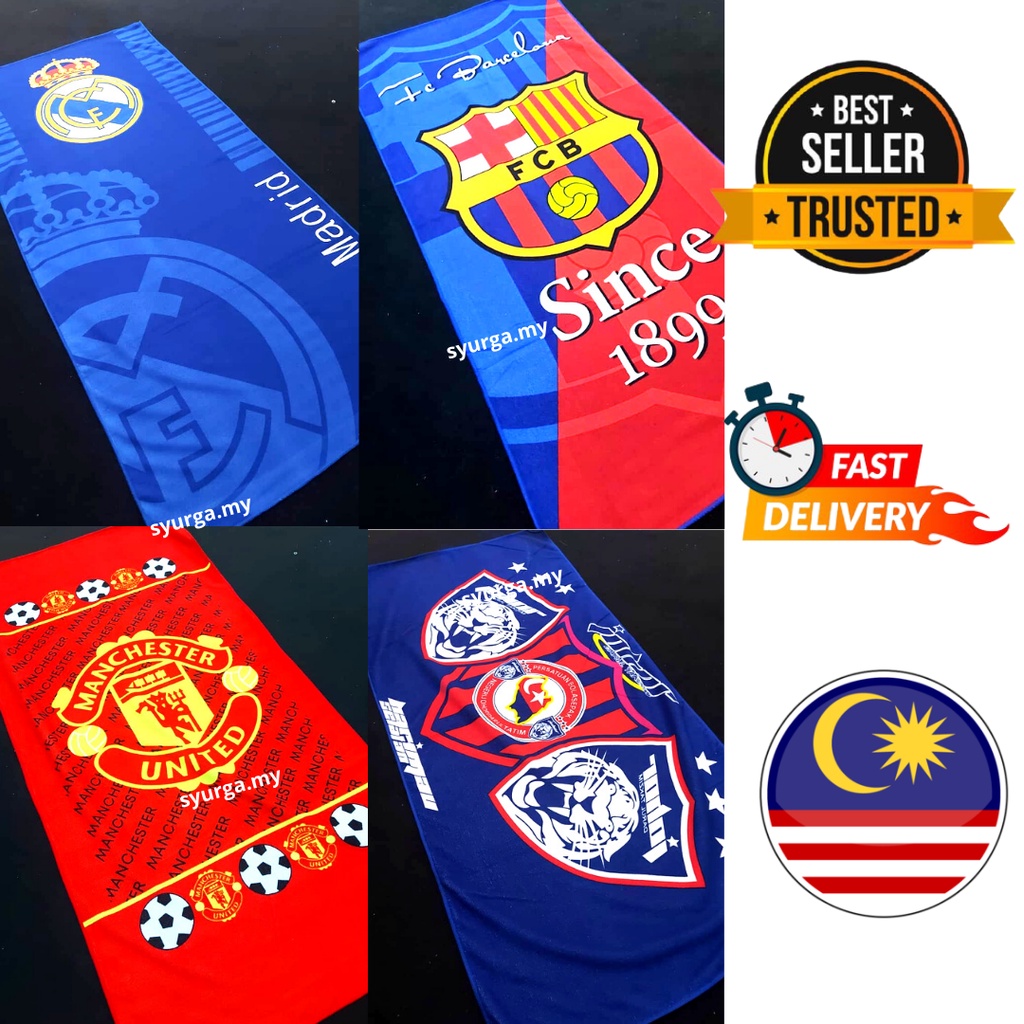 ผู้ใหญ่ผ้าเช็ดตัว FOOTBALL CLUB ผ้าเช็ดตัว 27INCHI X 54INCHI