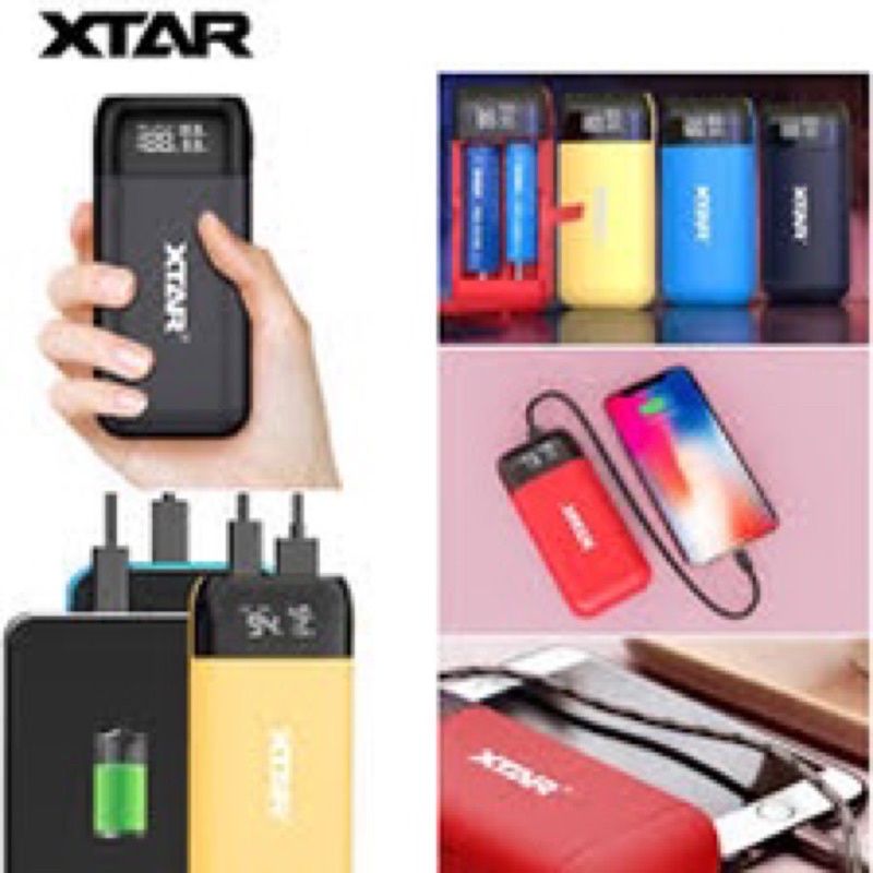 แท่นชาร์จ และ powerbank Xtar PB2S ของแท้ รองรับ 18650 และ 21700 battery