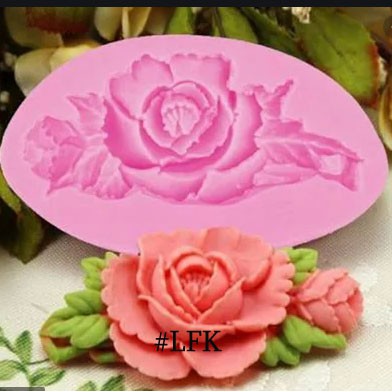 MAWAR นําเข้า SF SILICON MOLD 7X4 ซม.Rose FLOWER CAKE DECORATION 3D FONDANT CLAY RESIN MOLD ROSE DEC