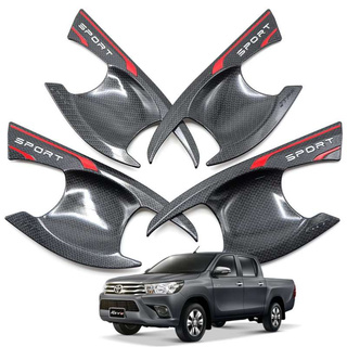 เบ้าปีก เบ้ารองมือเปิด เคฟล่าร์ carbon kevlar ใส่ โตโยต้า ไฮลัค รีโว่ 4 ประตู toyota hilux revo 2015+ 4 Door