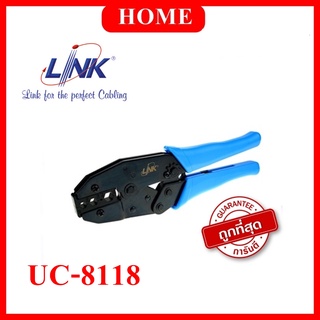 LINK  คีมย้ำหัว  RG6,RG59, F-TYPE รุ่น UC-8118  ( สีฟ้า )