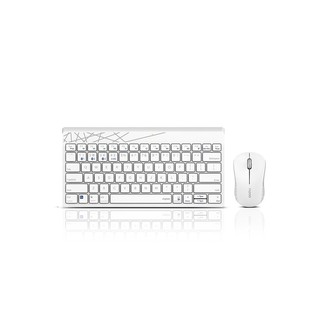 EYBOARD &amp; MOUSE (คีย์บอร์ดและเมาส์ไร้สาย) RAPOO 8000M MULTI-MODE WIRELESS (EN/TH) (WHITE)